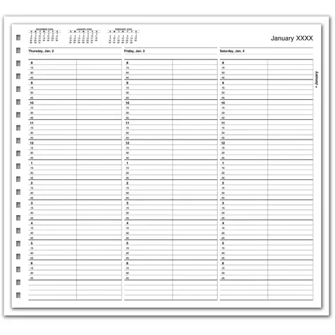 TimeScan 2 Columns Wirebound Appointment Book, 8:00 am to 7:00 pm, 15 Minute Intervals