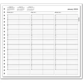 TimeScan 2 Columns Wirebound Appointment Book, 8:00 am to 7:00 pm, 15 Minute Intervals