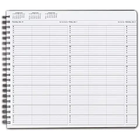 TimeScan Wire Bound Appointments Book, 8:00 am to 6:00 pm, 15 Minute Intervals