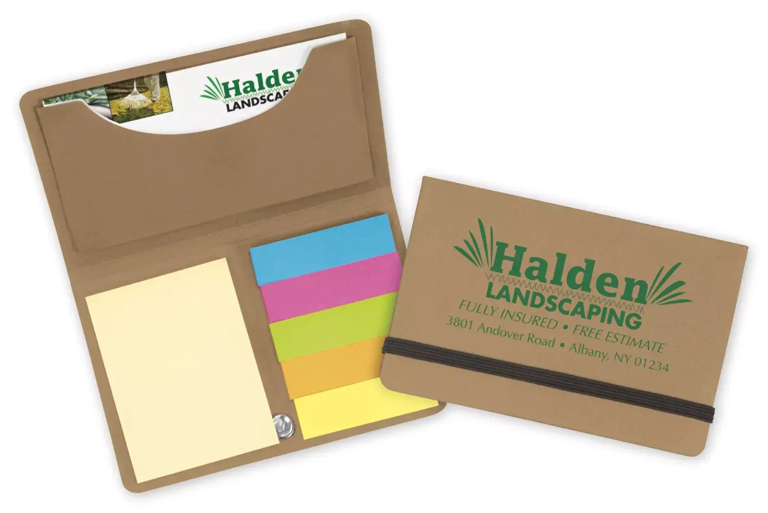 Custom Business Card Holder with Sticky Notes