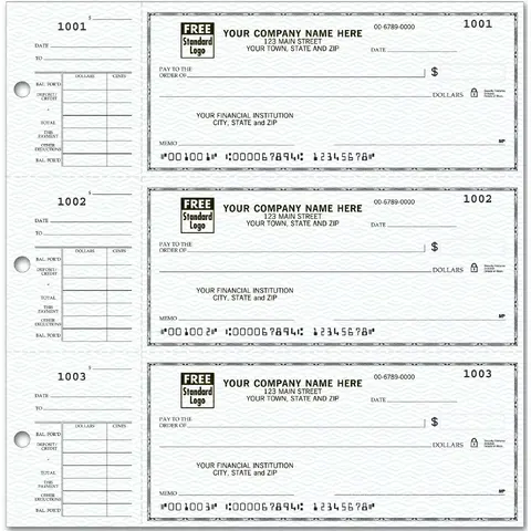 Custom 3-Per-Page Checks - End-Stub