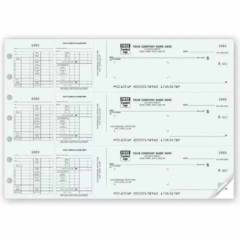 3-To-A-Page Payroll Checks for Window Envelopes