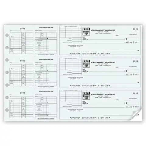 Custom 3-To-A-Page Payroll Voucher Check Printing