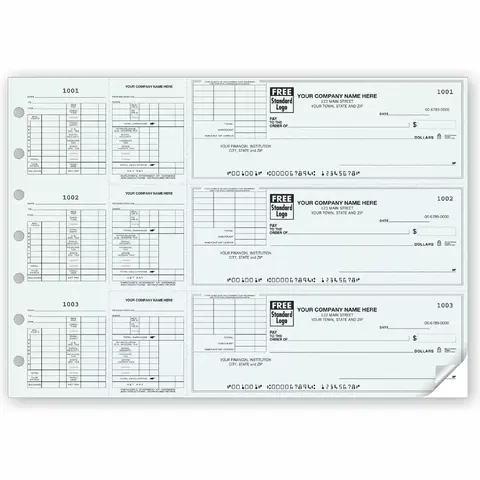 Custom 3-To-A-Page Payroll Voucher Check Printing