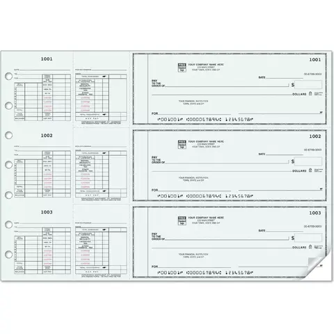 Custom 3-To-A-Page Salary Payroll Checks