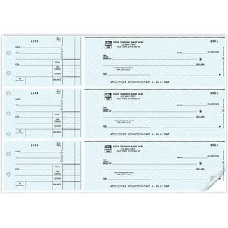 Custom 3-To-A-Page Business Checks - Counter Signature