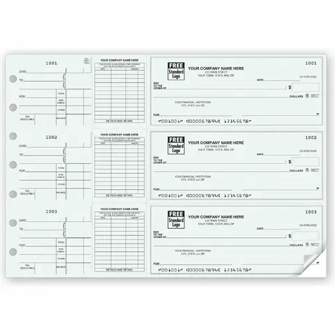 Custom 3-Per-Page Voucher Checks