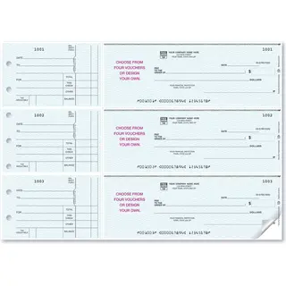 Custom 3-To-A-Page Checks with Choice of Voucher