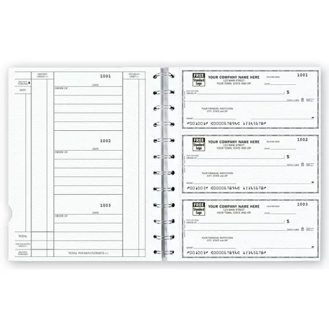 Custom 3-Per-Page Checks for 12 Ring Binders - Newport