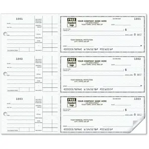 Custom 3-Per-Page Business Checks with Large Side Stub