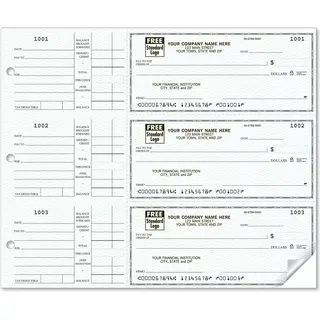 Custom 3-Per-Page Business Checks with Large Side Stub
