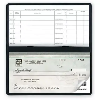 Compact Duplicate Business Checks, Green Marble Design