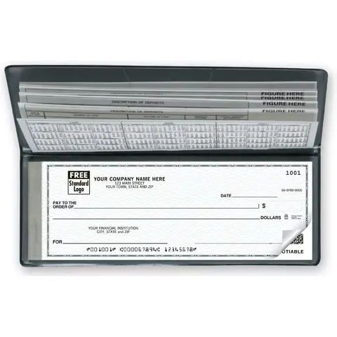 Custom Business Size Portable Checks Printed with Your Logo