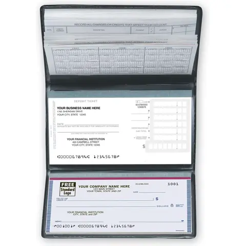 Compact Business Checks & Deposits, Custom Printed