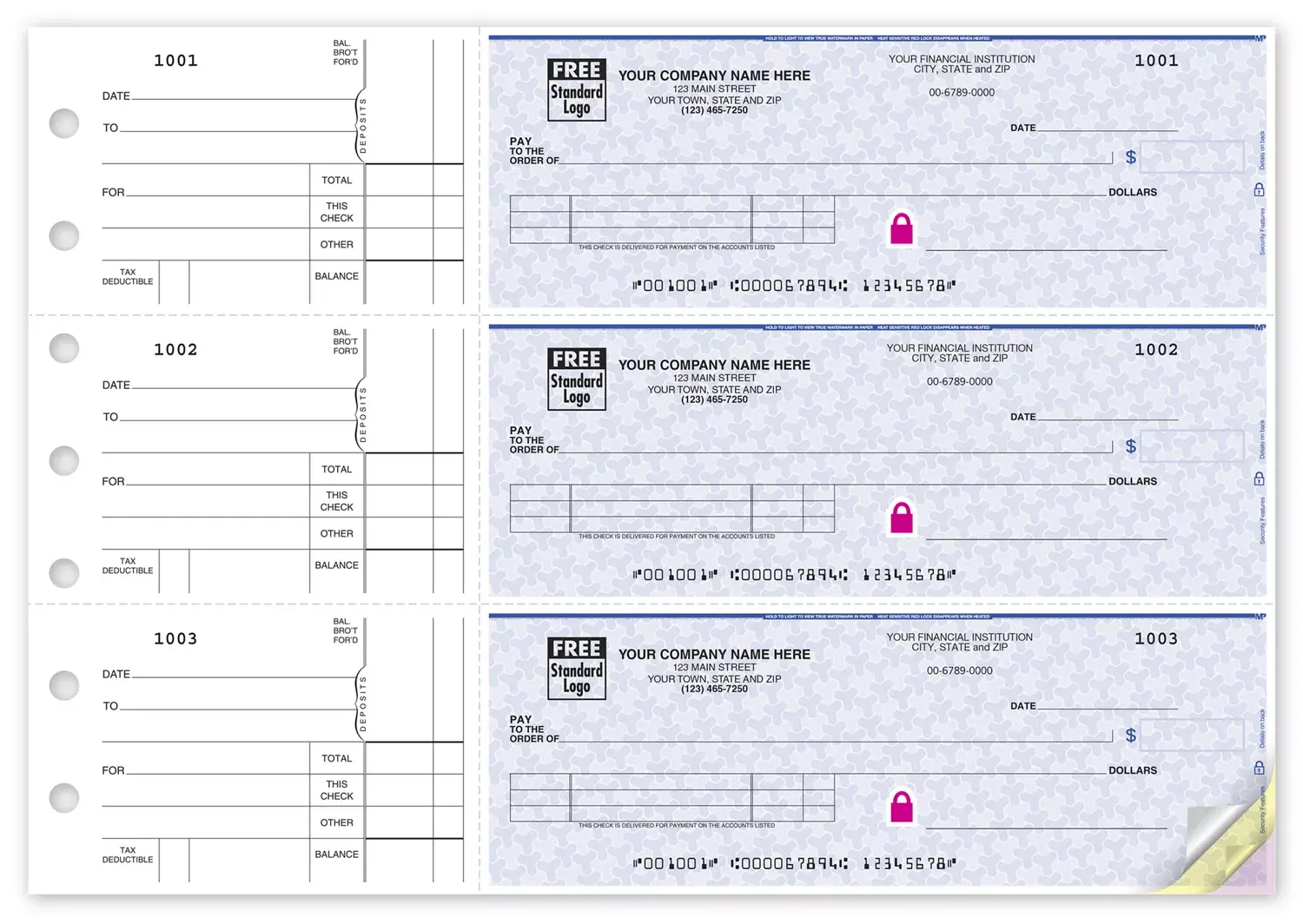 Voucher checks for businesses with highly secure features