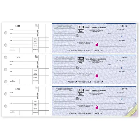 High Security 3-To-A-Page Checks with Voucher Choice