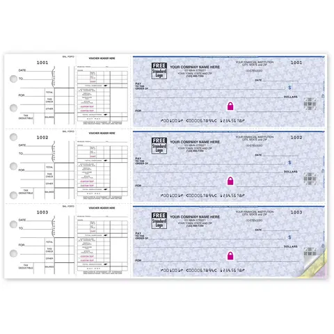 3-On-A-Page Payroll Checks