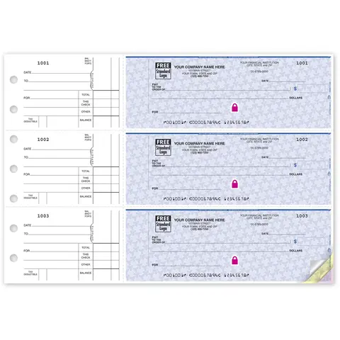Counter Signature Checks - 3-To-A-Page - Secure
