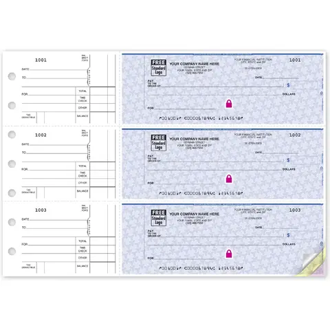 Counter Signature Checks - 3-To-A-Page - Secure