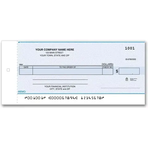 Personal Size One-Write Checks