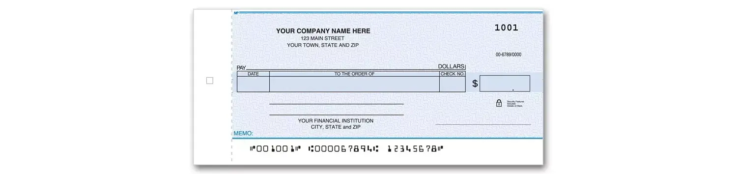 Personal Size One-Write Checks