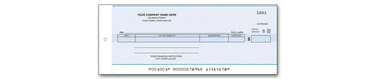 Compact Disbursement Check