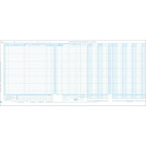 150NJ - One-Write System Payroll Journals - Max Column