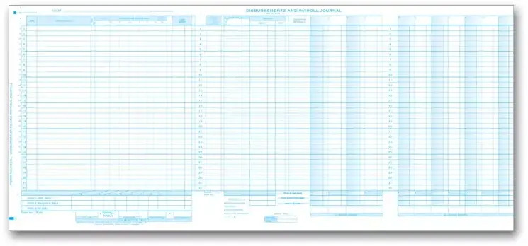 One-Write System Journals - Payroll & Cash Receipts