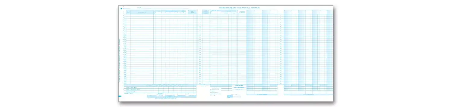 One-Write System Journals - Payroll & Cash Receipts