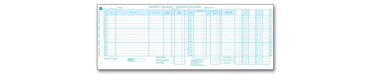 170CBJ - One-Write System Journals - Compact