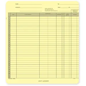 190NL - One-Write System Ledgers