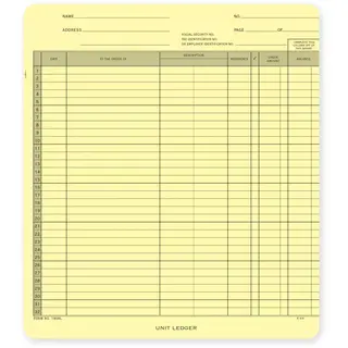 190NL - One-Write System Ledgers