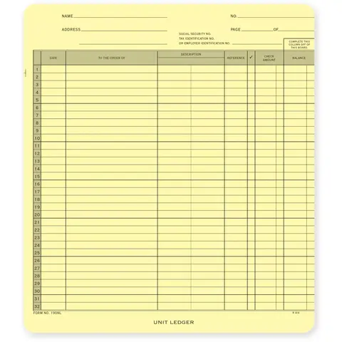 190NL - One-Write System Ledgers