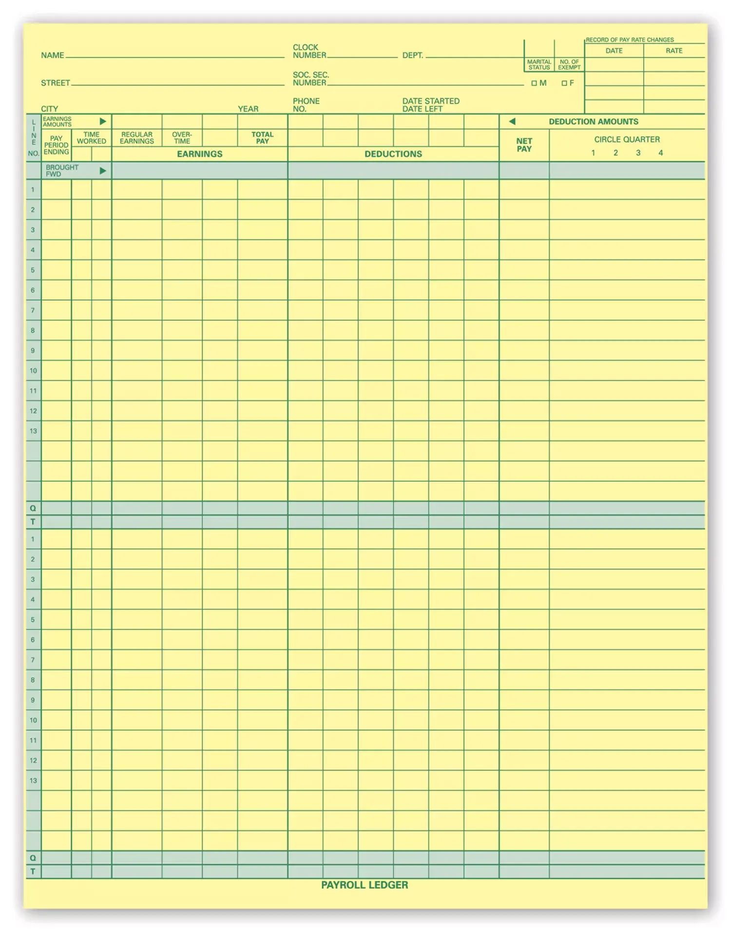 Topwrite Payroll Ledgers
