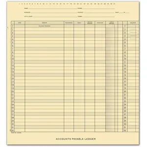 2200NL - One-Write Systems Ledgers - Accounts Payable
