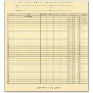 2200NL - One-Write Systems Ledgers - Accounts Payable
