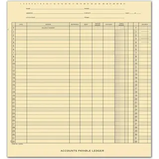 2200NL - One-Write Systems Ledgers - Accounts Payable
