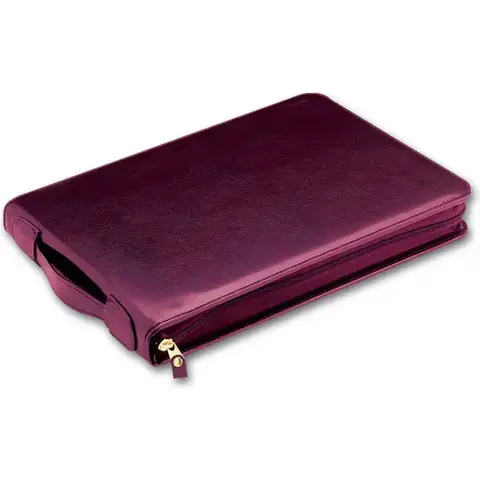 Leather check binder for 3-per-page checks