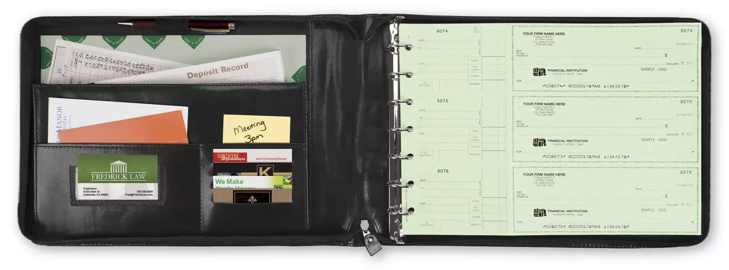 1435N - Check Binders & Business Organizer
