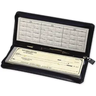 59002 - Zippered Leather Check Holder - Personal Size