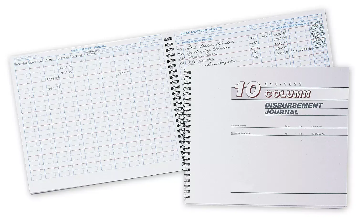 126051N - Disbursement Journals - 10 Columns