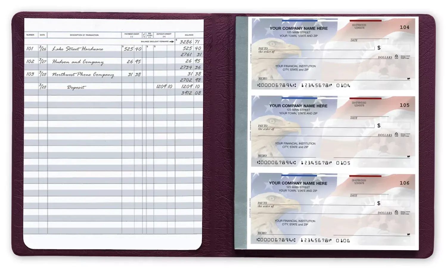 56202N - Check Registers for Secretary Deskbook