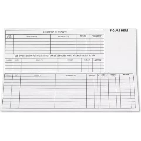 Replacement check registers for our Traveller checks