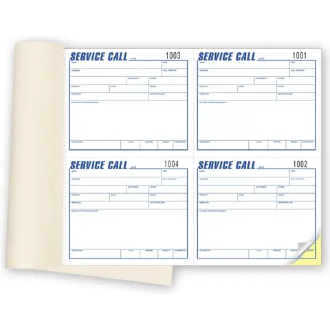 Service Call Books