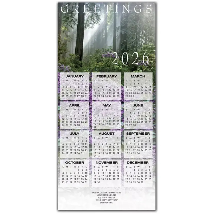 2026 holiday calendar cards for nature lovers