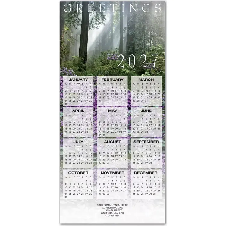 2027 holiday calendar cards for nature lovers