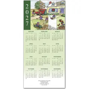 2027 holiday calendar cards with landscaping theme