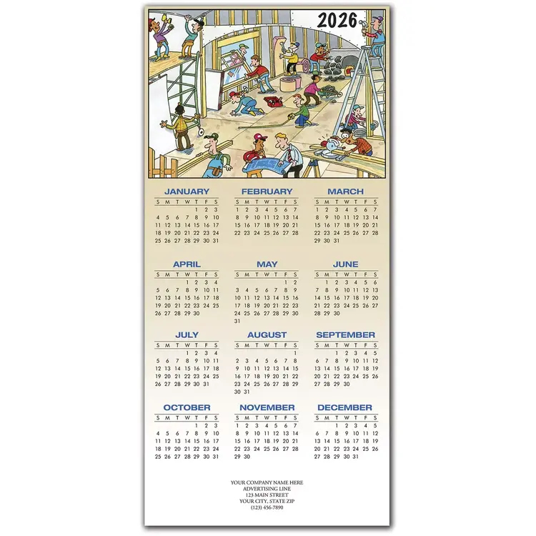 2026 holiday calendar cards for contractors