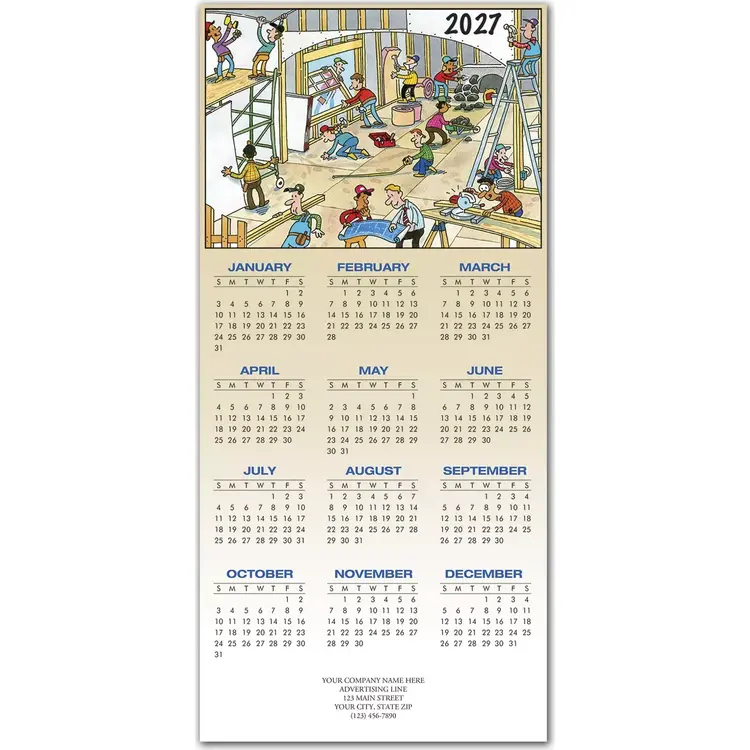 2027 holiday calendar cards for contractors