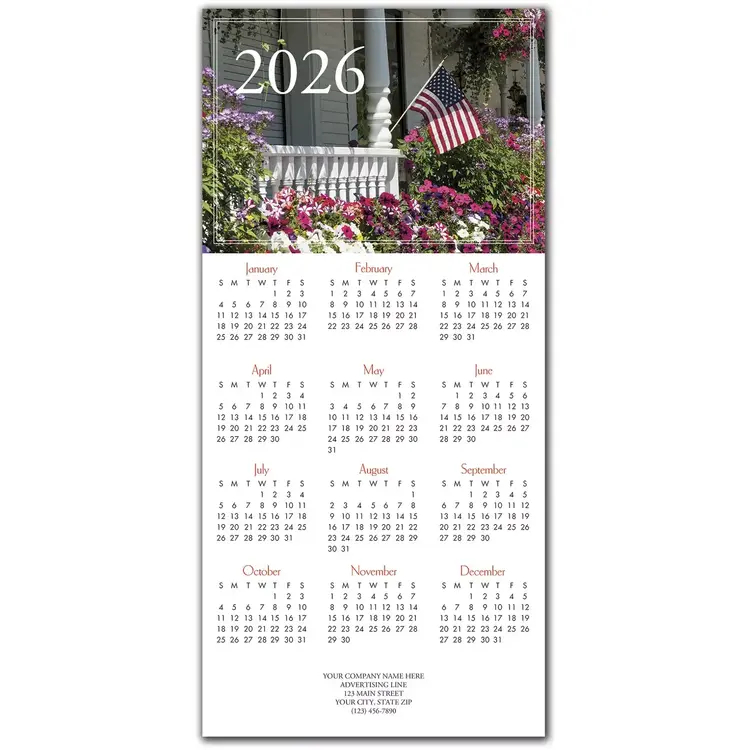 2026 holiday calendar cards for patriots